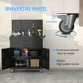 thumbnail image 6 of GangMei Metal Rolling Chest with Pegboard, Garage Storage Cabinet with Two Lockable Drawers, Multipurpose Workstation for Warehouse Workshop(Hooks included), 6 of 9