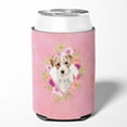 thumbnail image 2 of Carolines Treasures CK4198CC Jack Russell Terrier Pink Flowers Can or Bottle Hugger Can Hugger multicolor, 2 of 5