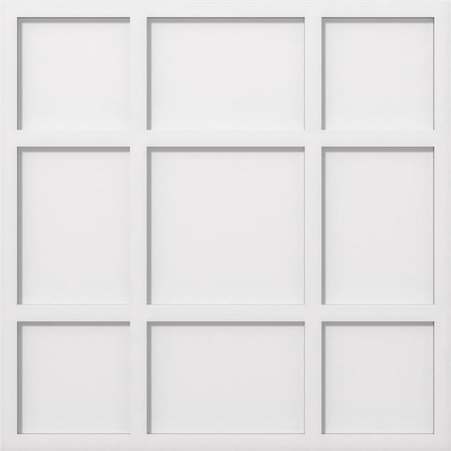Ekena Millwork CMP28RK 28 in. OD x 9.75 in. Square Rubik Architectural Grade PVC Contemporary Ceiling Medallion