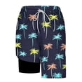 thumbnail image 4 of Mens Hawaii Swim Trunks Quick Dry Swim Shorts Bathing Suit Beach Shorts with Compression Liner 5.5" Inseam Lightweight Water Resistant Quick Dry Fishing Hiking Shorts, 4 of 6