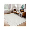 thumbnail image 2 of Modern Plaid Area Rug, 2*3ft/2*6ft/3*5ft/4*6ft/5*7ft/6*9ft/8*10ft/9*12ft/10*13ft Washable Rug Indoor Contemporary Non Slip Rug Soft Comfy Non-Shedding Floor Carpet Low Pile Foldable Thin, 2 of 9
