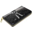 thumbnail image 3 of sPersonalized Leather Zipper Printed Clutch Bag Wallet Card Large Capacity Long Purse For Women, 3 of 5