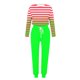 thumbnail image 4 of Puntoco Traje Casual Con Cordón Y Cuello Redondo De Manga Larga Con Estampado Holgado A La Moda Para Mujer Verde M, 4 of 5
