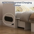 thumbnail image 4 of MUZZ Queen Size Murphy Bed, Guest Room Cabinet Bed with USB & Charging Station and Large Drawer for Apartment, White, 4 of 9