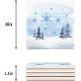 thumbnail image 3 of FMSHPON Merry Christmas Snowflake Set of 6 Coaster for Drinks, Absorbent Ceramic Stone Coasters Cup Mat with Cork Base for Home Kitchen Room Coffee Table Bar Decor, 3 of 4
