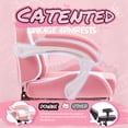 thumbnail image 4 of KARXAS Adult Cat Leather PC Gaming Chair with Massage Lumbar and Footrest,  Pink, 4 of 10