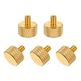 thumbnail image 1 of 5 Pcs Vis à Pouce Mollées Tête Plate M4x6mm pour Cartes Graphiques, Or, 1 of 6