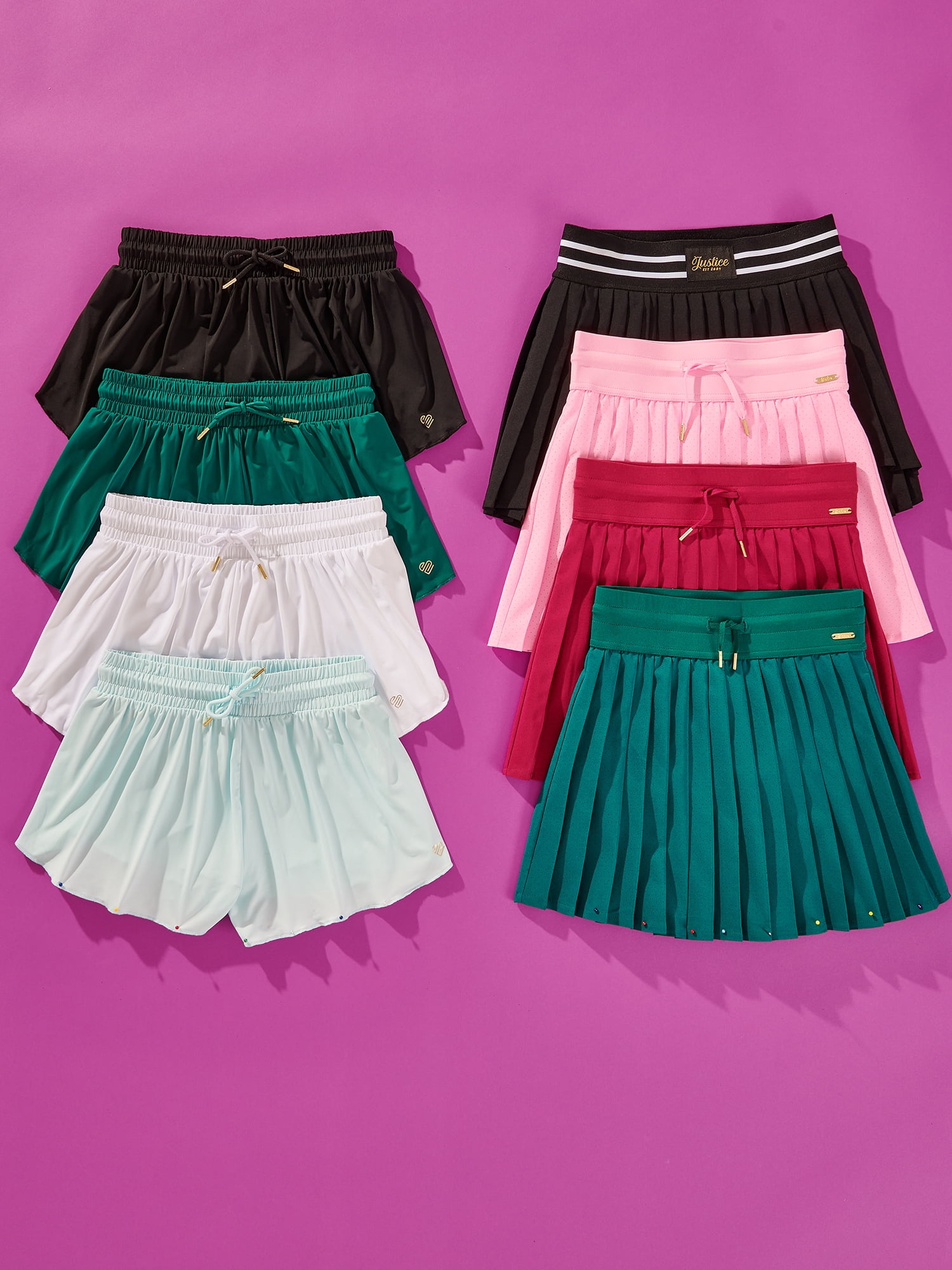 Justice Girls Mesh Tennis Skirt, Sizes XS - XLP