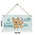 thumbnail image 2 of Wooden Sign Dog Tag Rectangular Wood Decoration Pet Slogan Pendant Decoration, 2 of 7