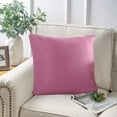 thumbnail image 3 of Njshnmn Square Outdoor Throw Pillow Covers 16x16 Solid Colors for Chair, Bench, Smoked Purple, 3 of 3