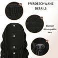 thumbnail image 4 of Extensión de cabello de cola de caballo trenzada larga con cordón, extensión de cabello sintético marrón oscuro rizado largo y ondulado, postizo con clip natural, trenza de cabello, 4 of 4