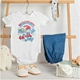 thumbnail image 3 of Retro Smurfs Cartoon 4th of July Romper Boys or Girls Infant Baby Brisco Brands 12M, 3 of 6