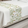 thumbnail image 2 of Spring Bed Runner, Butterflies Flying Flower Field Shabby Seasonal Flourish Pastel Petals, Decorative Accent Bedding Scarf for Hotels Homes and Guestrooms, King, White Green, by Ambesonne, 2 of 2