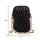 thumbnail image 4 of Bolso cruzado de moda acolchado para mujer con cadena de perlas y hombro para teléfono (negro), 4 of 8
