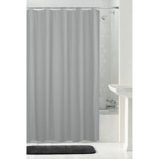Hometrends Waterproof Herringbone Fabric Shower Curtain Liner