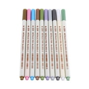 Ashata 10Pcs Album Photo Metallic Color Marker Pens Colorful Ink DIY Scrapbook Card Making , Metallic Pen, Metallic Pens