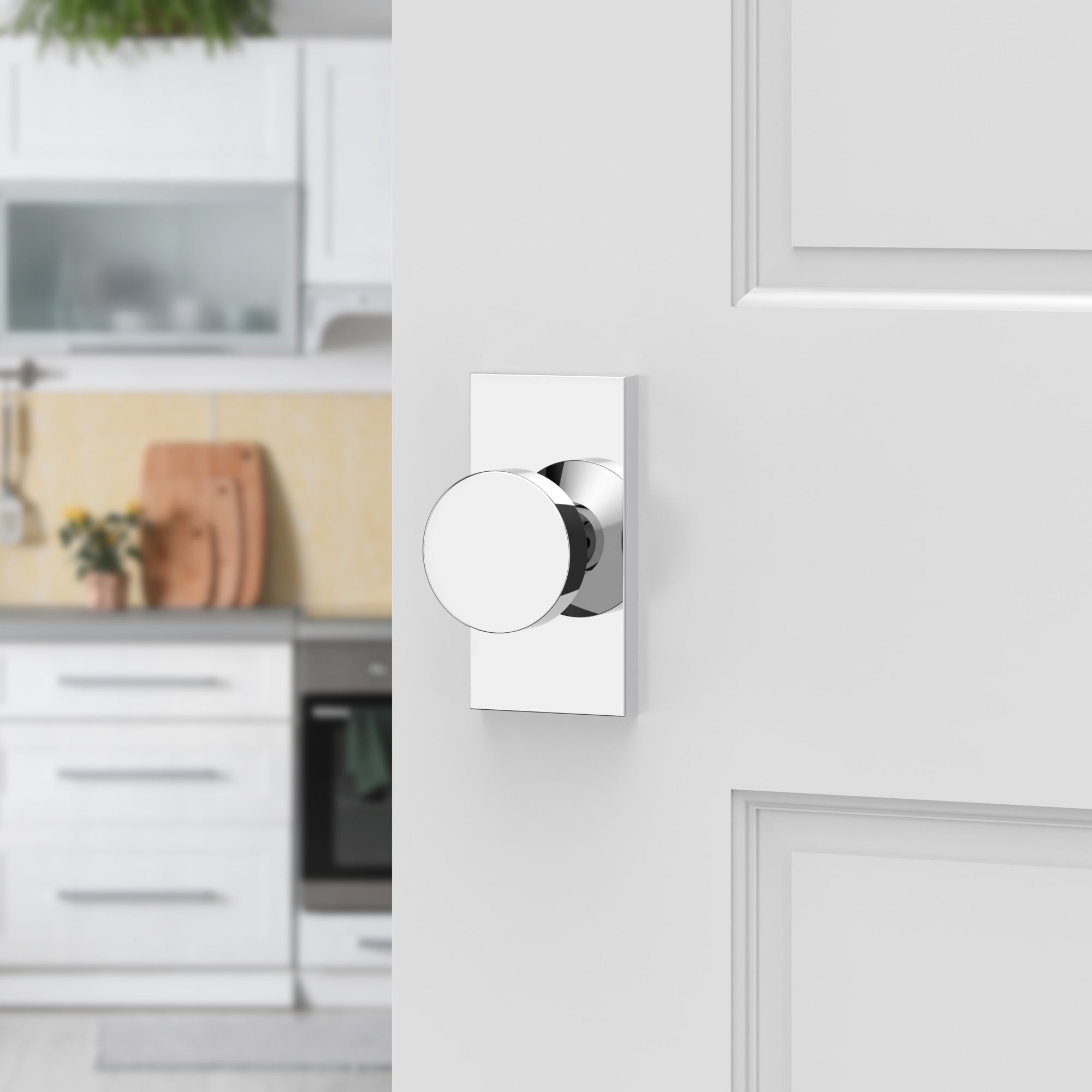 Baldwin PSCONCFR044 Contemporary Passage Door Knob Set - Brass