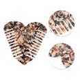 thumbnail image 2 of Unique Bargains 1 Pc Heart-shaped Hair Comb Black Brown Acetate Sheet, 2 of 5