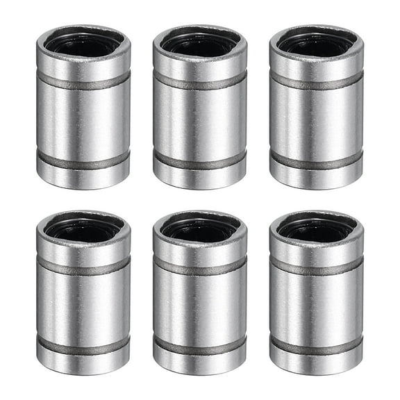 Uxcell 6Pcs LM5UU Linear Bearing  5mm Bore 10mm OD 15mm Length for CNC Machine 3D Printer