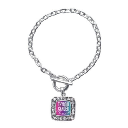 - Thyroid Cancer Awareness Classic Charm Toggle Bracelet
