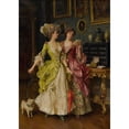thumbnail image 2 of Federico Andreotti 18x24 Gold Ornate Framed and Double Matted Museum Art Print Titled - The Letter, 2 of 4