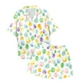 thumbnail image 3 of Going Home Outfit Baby Girl 2 Piece Sets Pajamas Kids Graphic Print Short Sleeve Button Shirt Shorts Infant Girl Clothes Green 2 Years-3 Years, 3 of 3