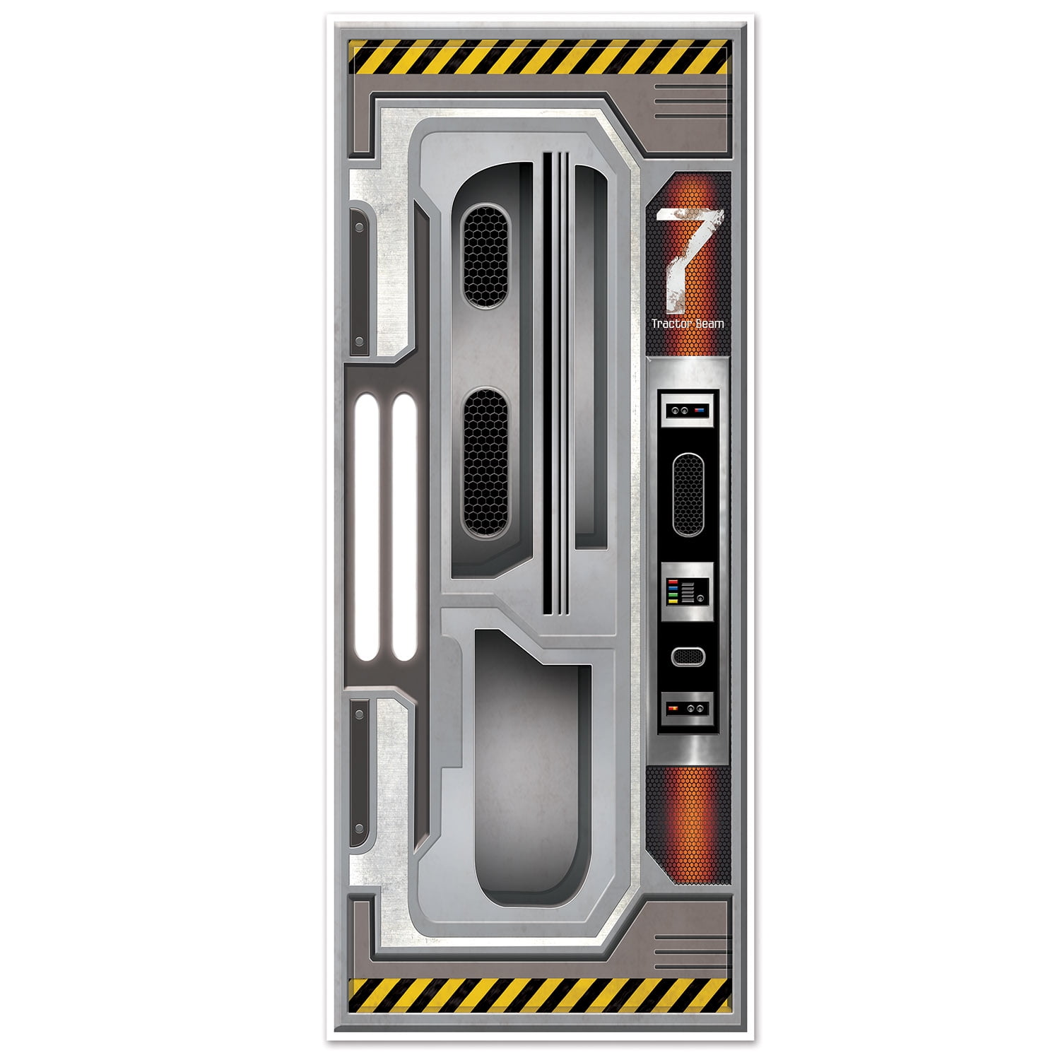Club Pack of 12 Gray Space Station Door Covers 6'