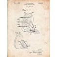 thumbnail image 2 of Borders, Cole 25x32 Black Ornate Wood Framed with Double Matting Museum Art Print Titled - PP613-Vintage Parchment Archery Target and Stand Patent Poster, 2 of 4