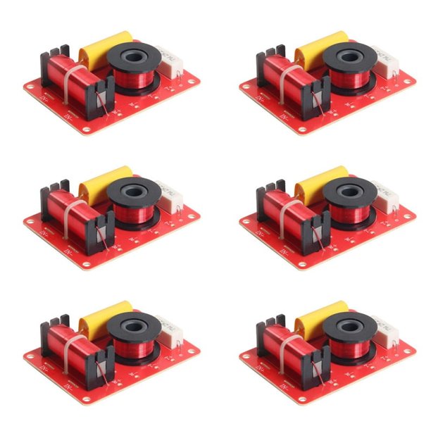 6X Crossover de Altavoz de 130W Divisor de Frecuencia de 8 Ohmios Alto-Bajo de 2 VíAs para Altavoz de 6 Pulgadas