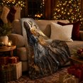 thumbnail image 3 of Three Hunting Dogs with Flying Ducks, Realistic Painterly Style for Dog Lovers, Cozy Marsh Wetland Scene, Flannel Blanket for Cabin and Living Room, Birthday Gift and Outdoor Home Decor, 3 of 9