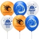 thumbnail image 2 of KAKOWELY 50 globos decorativos con temática de baloncesto, globos clásicos de látex para fiestas, decoración para el hogar (azul), 2 of 4