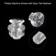 thumbnail image 4 of M10 x 20mm Plástico Phillips Máquina Tornillos con Tuercas y Planas Arandelas, PC Plana Cabeza Máquina Pernos Transparente 20 Juegos, 4 of 4