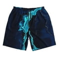 thumbnail image 5 of Goofa Blue Marble And Gold Printed Mens Swim Trunks Summer Quick Dry Short Beach Swimwear Bathing Suits-, 5 of 9