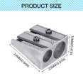 thumbnail image 3 of Ceimmolca Pencil Sharpener Hand Held Pencil Sharpener Metal Pencil Sharpener 2 Hole Pencil Sharpener Alloy Wedge Profile, 3 of 8