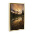 thumbnail image 2 of Stupell Industries Coastal Golden Autumn Sunset over Lake Gold Floating Frame Canvas Art, 17 x 25, by Martin Podt, 2 of 8