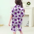 thumbnail image 5 of oqasdz Girls Silk Like Printed Pajama Set Soft Satin Sleepwear Comfortable Kids Loungewear Cute Outfits For Toddler Kids/8-9 Years, 5 of 5