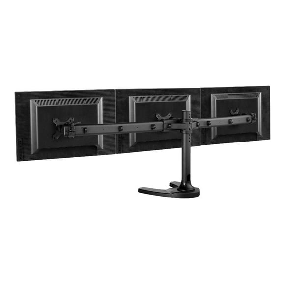 Atdec Gamme Autoportant - Stand - pour 3 Écrans LCD - Aluminium, Acier - Noir - Taille de l'Écran: jusqu'à 24"
