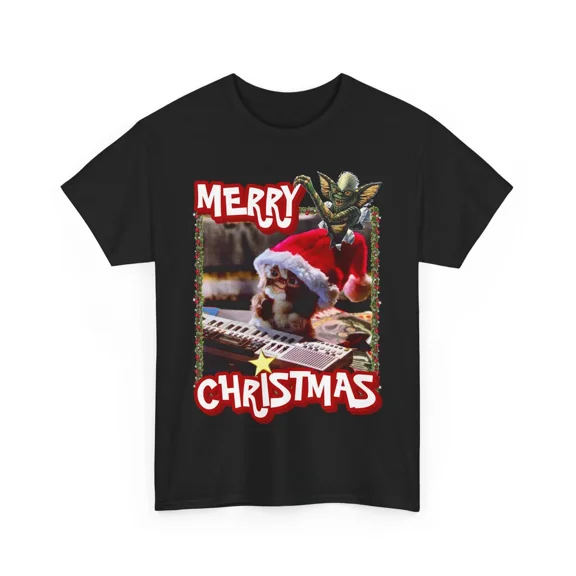 VINTAGE Merry Christmas T-shirt, Funny Gremlins Movie Shirt, Retro Tee, Funny Holiday