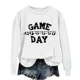 thumbnail image 4 of Gamivast Sweatshirts for Women Oversized Game Day Football Crewneck Shirts Trendy Long Sleeve Drop Shoulder Pullover Spring Superbowl Outfit 2026, 4 of 5