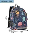 thumbnail image 2 of FORMRS Unisex School Backpack 17" Student Travel Bag with Laptop Compartment, Red Jellyfish, 2 of 7