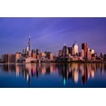 thumbnail image 2 of Crockett, Jason 32x23 White Modern Wood Framed Museum Art Print Titled - Toronto Sunrise, 2 of 4