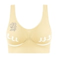 thumbnail image 1 of Ladies Traceless Comfortable Wireless Breathable Gathering Bra with Removable Padding for Daily Wear and Sleep, 1 of 5