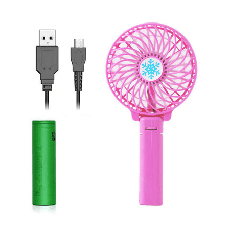 

Portable USB Rechargeable Fan Mini Handy Fan Pocket Size Table Air Cooler Pink
