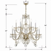 Crystorama Lighting - 12 Light Chandelier - Chandelier - Crystal - Twelve Light