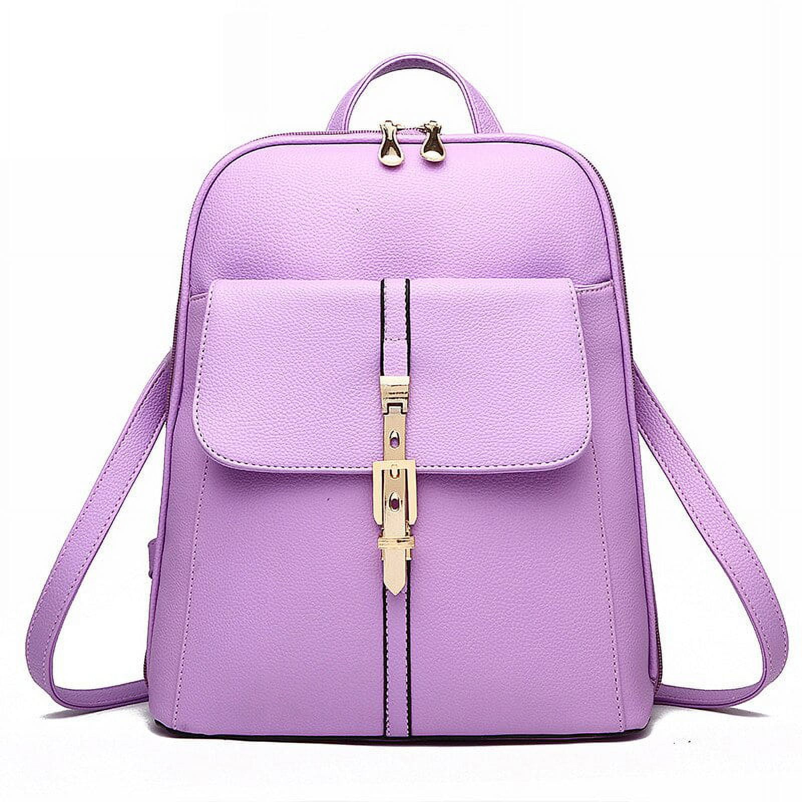 CoCopeaunts Fashion Women Backpack PU Leather Schoolbag for Teenager Girls  Female Preppy Style Solid Small Backpack School Travel Pack 