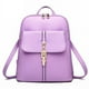 thumbnail image 2 of LHSHID casual patent pu leather Womens backpacks solid schoolbag female Rucksack women preppy style High quality school backpack, 2 of 6