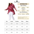 thumbnail image 6 of Unique Bargains Women' Plus Tie Dye High Low Tunic Tops Tee Shirts 3X Burgundy, 6 of 6