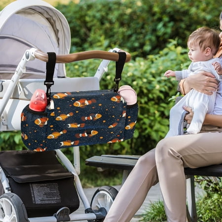 DIXRUYEE Stroller Organizer Cosmic Clownfish Printed