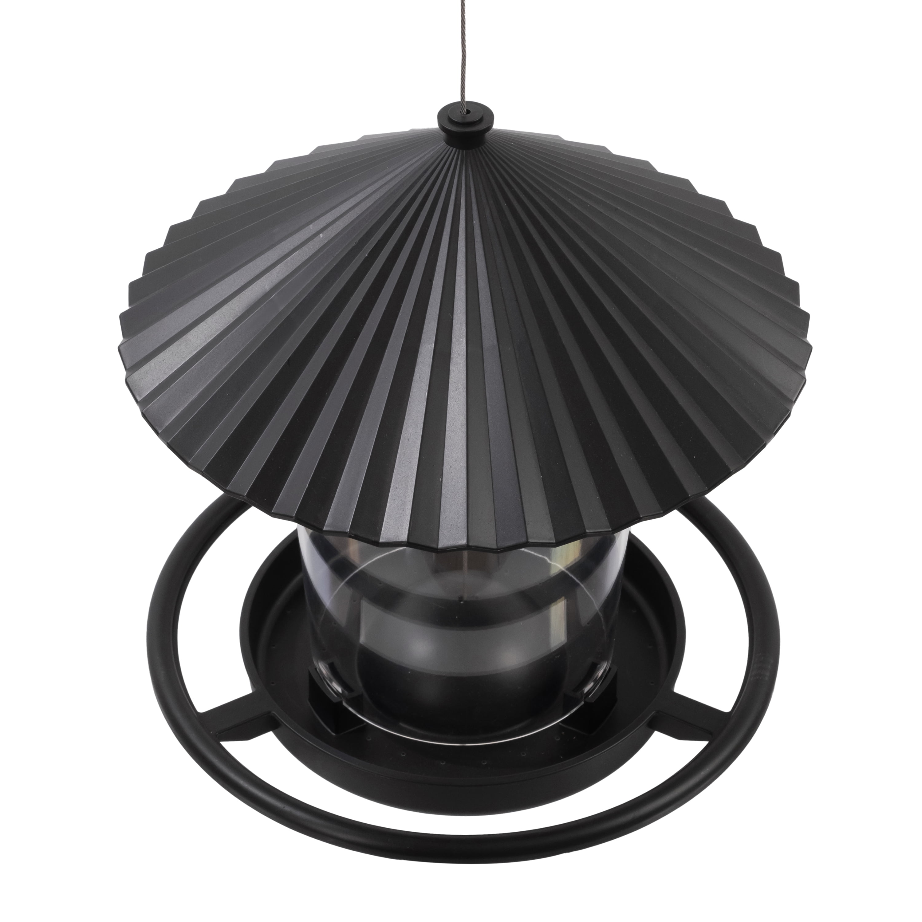 Vibrant Life Hanging Hopper Bird Feeder, Black, 5 lb Capacity