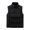 Black, variant on Men Down Waistcoat Stand Collar Sleeveless Oblique Zipper Closure Vest Coat with Front Pockets Solid Color Cotton Coat